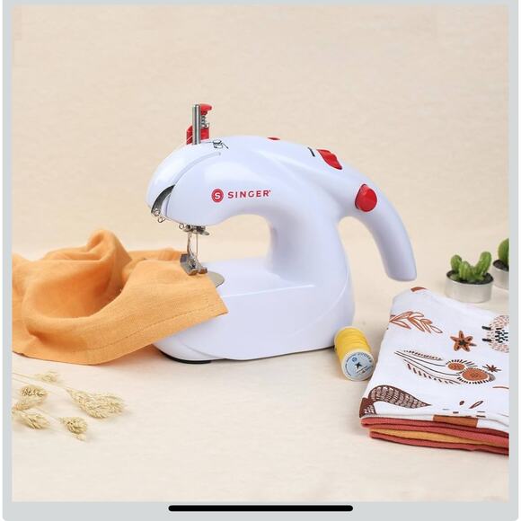 Small SINGER Stitch Sew Quick 2 Handheld Mending Machine Hems Seams Crafts New - Picture 1 of 7